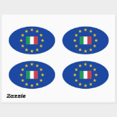 Europäische Gewerkschaft Italien Oval Sticker (Blatt)