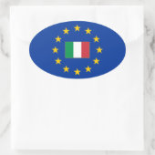 Europäische Gewerkschaft Italien Oval Sticker (Tasche)