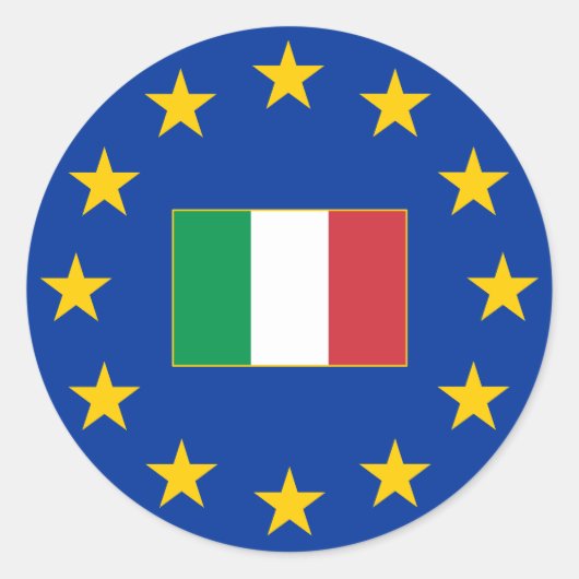 Europäische Gewerkschaft - Italien - Rundschreiben Runder Aufkleber (Vorderseite)