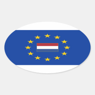 Europäische Gewerkschaft Niederlande Oval Sticker