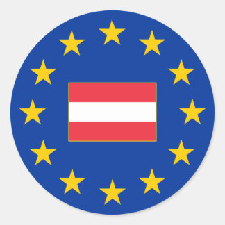 Europäische Gewerkschaft - Österreich-Rundsticker Runder Aufkleber