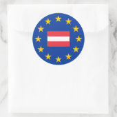 Europäische Gewerkschaft - Österreich-Rundsticker Runder Aufkleber (Tasche)
