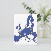 Europäische Gewerkschaft Postkarte (Stehend Vorderseite)