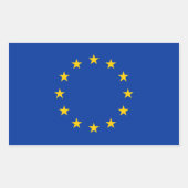 Europäische Gewerkschaft Rechteckiger Aufkleber (Vorderseite)