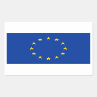 Europäische Gewerkschaft Rechteckiger Aufkleber