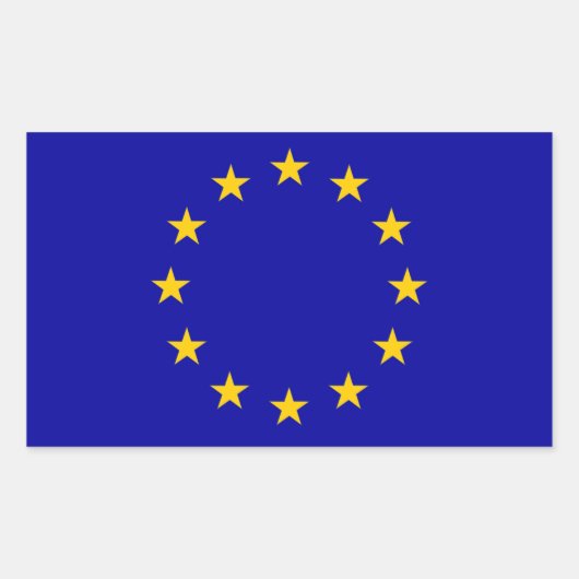 Europäische Gewerkschaft Rechteckiger Aufkleber (Vorderseite)