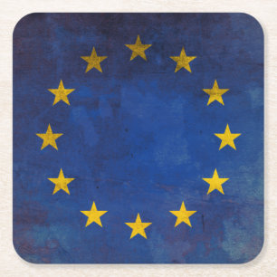 Europäische Gewerkschaft Rechteckiger Pappuntersetzer