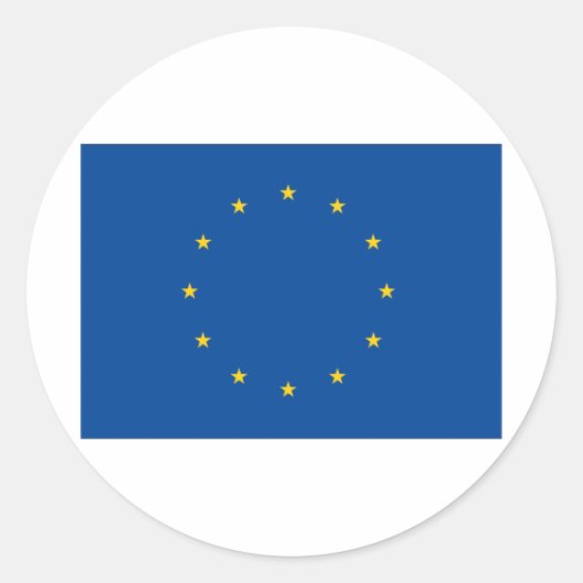 Europäische Gewerkschaft Runder Aufkleber (Vorderseite)