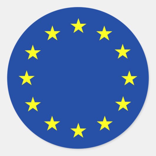 Europäische Gewerkschaft Runder Aufkleber (Vorderseite)