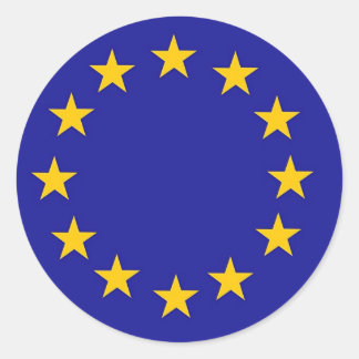 Europäische Gewerkschaft Runder Aufkleber