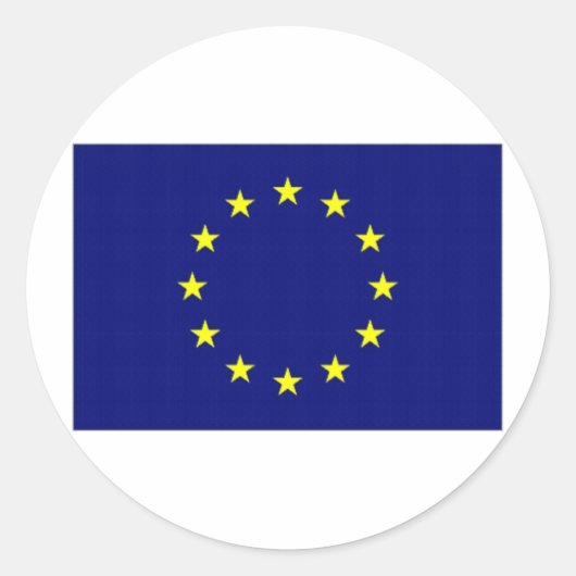 Europäische Gewerkschaft Runder Aufkleber (Vorderseite)