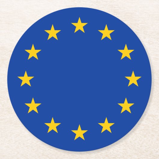 Europäische Gewerkschaft Runder Pappuntersetzer (Vorderseite)