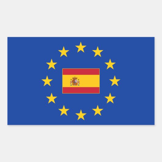 Europäische Gewerkschaft Spanien Rechteck Aufklebe Rechteckiger Aufkleber (Vorderseite)