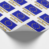 Europäische Gewerkschaft und EU-Flagge Geschenkpapier (Ecke)