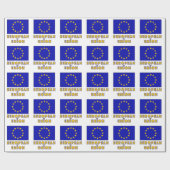 Europäische Gewerkschaft und EU-Flagge Geschenkpapier (Flach)