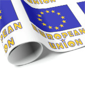 Europäische Gewerkschaft und EU-Flagge Geschenkpapier (Rolleneckpunkt)