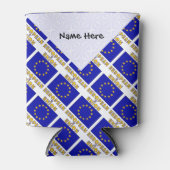 Europäische Gewerkschaft und EU-Flagge mit Ihrem N Dosenkühler (Vorderseite)