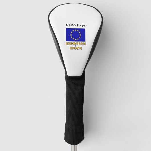 Europäische Gewerkschaft und EU-Flagge Personalisi Golf Headcover (Vorderseite)