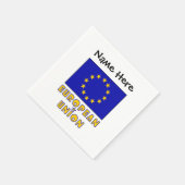 Europäische Gewerkschaft und EU-Flagge Personalisi Serviette (Ecke)