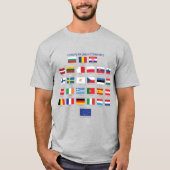 Europäische Gewerkschaften Flaggen der EU-Länder T-Shirt (Vorderseite)