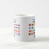 Europäische Gewerkschaften Flaggen EU-Länder Kaffe Kaffeetasse (Mittel)