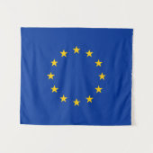 Europäische Gewerkschafts-Flagge E. - Wandteppich (Vorderseite (Horizontal))