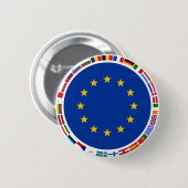 Europäische Gewerkschafts-Flaggen Button (Vorne & Hinten)