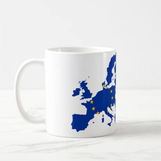 Europäische Gewerkschafts-Flaggen-Karte Kaffeetasse (Links)