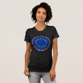 Europäische Gewerkschafts-Flaggen T-Shirt (Vorne ganz)