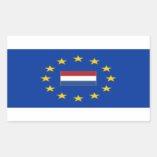 Europäische Gewerkschafts-niederländischer Rechteckiger Aufkleber