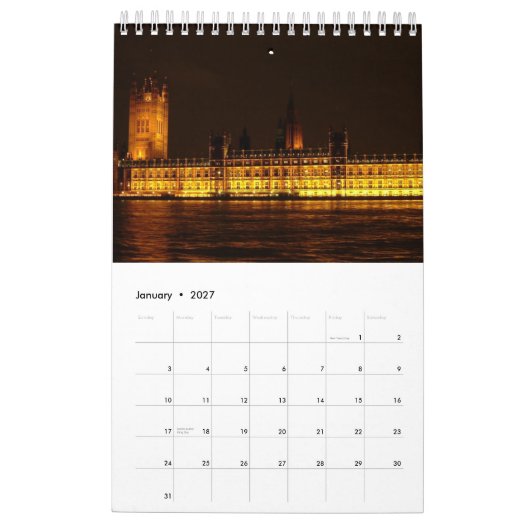 Europäische Hauptstädte - 2012 Kalender (Jan 2027)