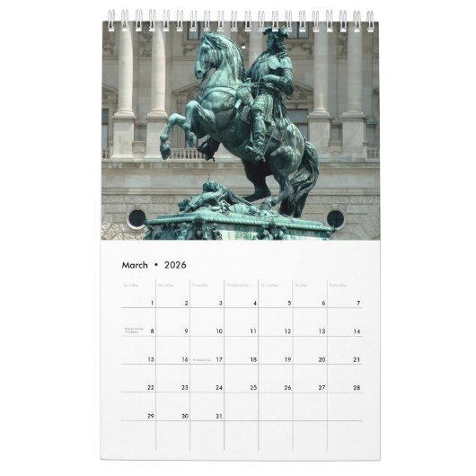 Europäische Hauptstädte - Kalender 2023 (Mär 2026)