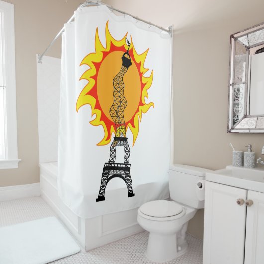 Europäische Hitzewelle Duschvorhang (Beispiel)