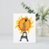 Europäische Hitzewelle Postkarte (Stehend Vorderseite)