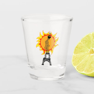 Europäische Hitzewelle Schnapsglas