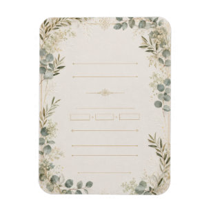 Europäische Hochzeitseinladung – Zeitloser Garten Magnet