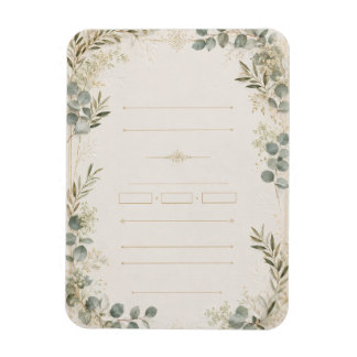 Europäische Hochzeitseinladung – Zeitloser Garten Magnet
