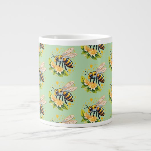 Europäische Honigbiene Jumbo-Tasse (Vorderseite)