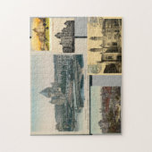 Europäische jüdische Synagogen auf antiken Puzzle (Vertikal)