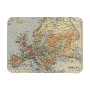 Europäische Karte der Bevölkerungs-Dichte-  Magnet