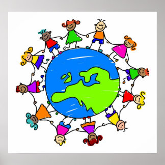 Europäische Kinder Poster