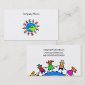 Europäische Kinder Visitenkarte (Vorne/Hinten)