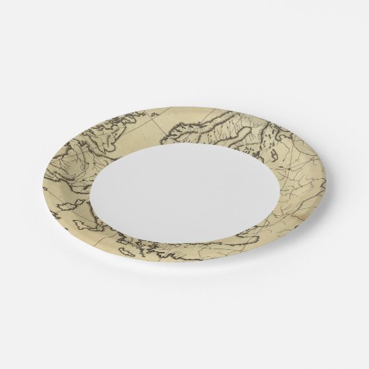 Europäische Kontur Pappteller (Schrägansicht)