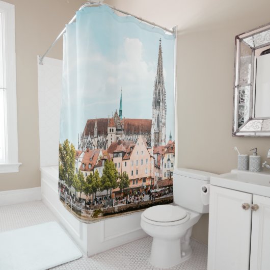 Europäische Landschaft Duschvorhang (Beispiel)