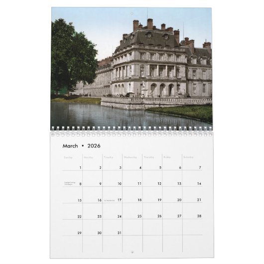 Europäische Landschaften Kalender (Mär 2026)