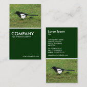 Europäische Magpie - Dunkelgrün Visitenkarte (Vorne/Hinten)