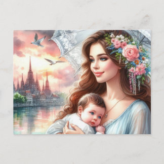 Europäische Mama 13 Postkarte