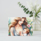 Europäische Mama 3 Postkarte (Stehend Vorderseite)