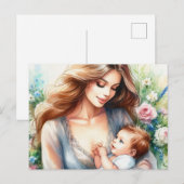 Europäische Mama 3 Postkarte (Vorne/Hinten)