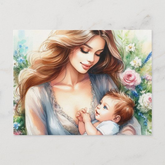 Europäische Mama 3 Postkarte (Vorderseite)